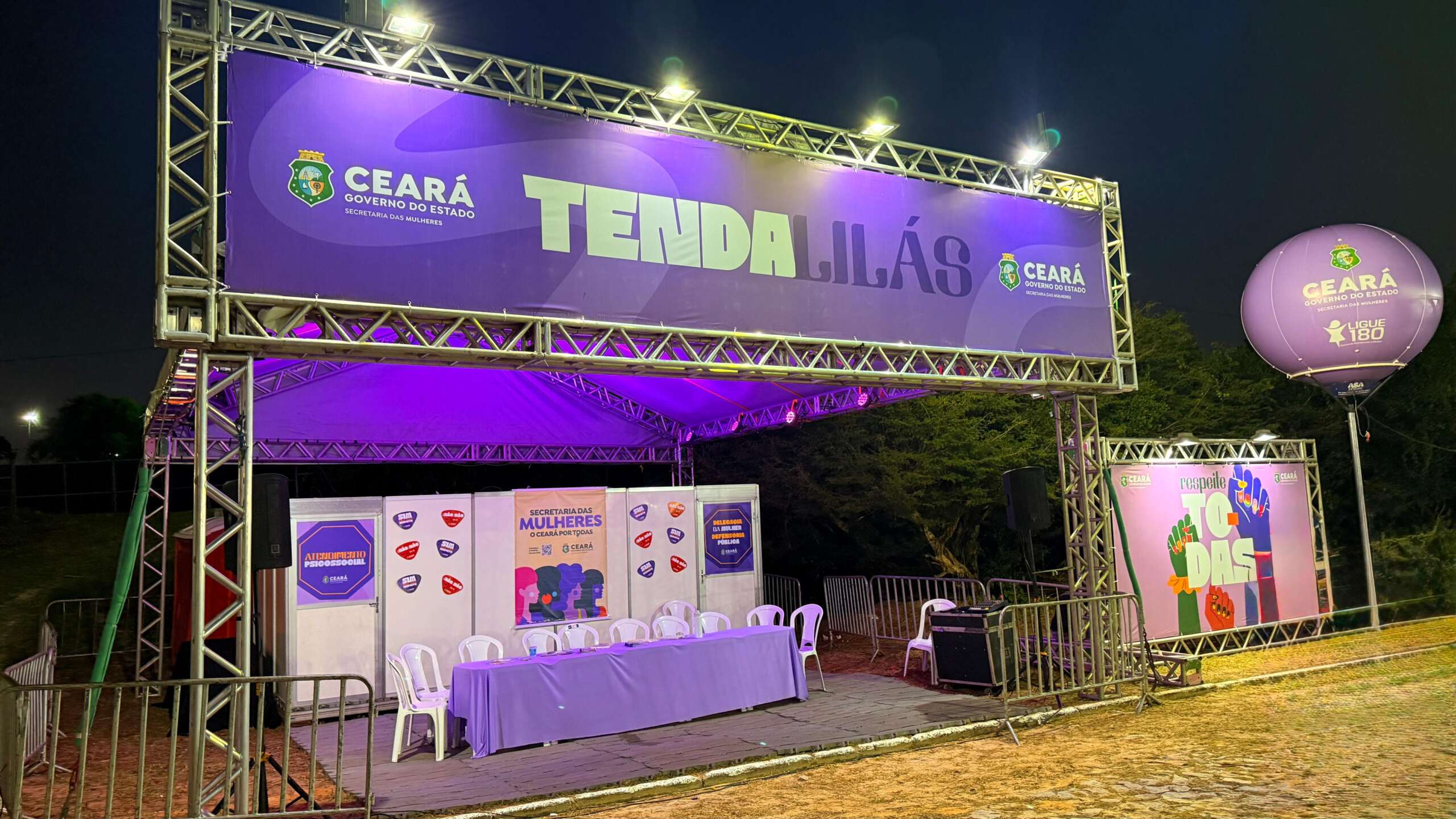 Tenda Lilás marca presença no Fortal 2025 com ações de prevenção e combate à violência contra as mulheres